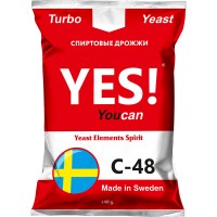 Спиртовые турбо дрожжи YES! C-48, 140 г.